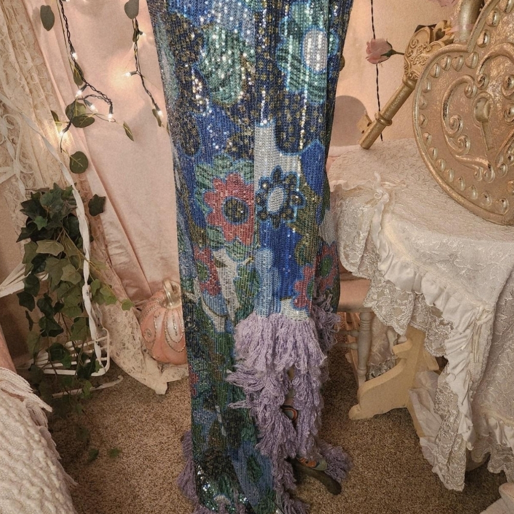 ♡ ️rare celia b whimsical fringe sequin dress ♡ - Picture 4 of 7